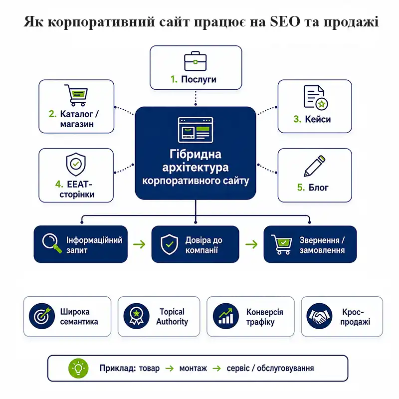 SEO просування корпоративного сайту Strategia