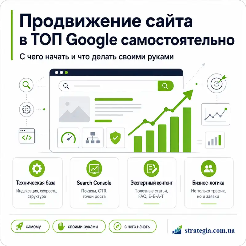 Самостоятельное продвижение сайта в ТОП Google