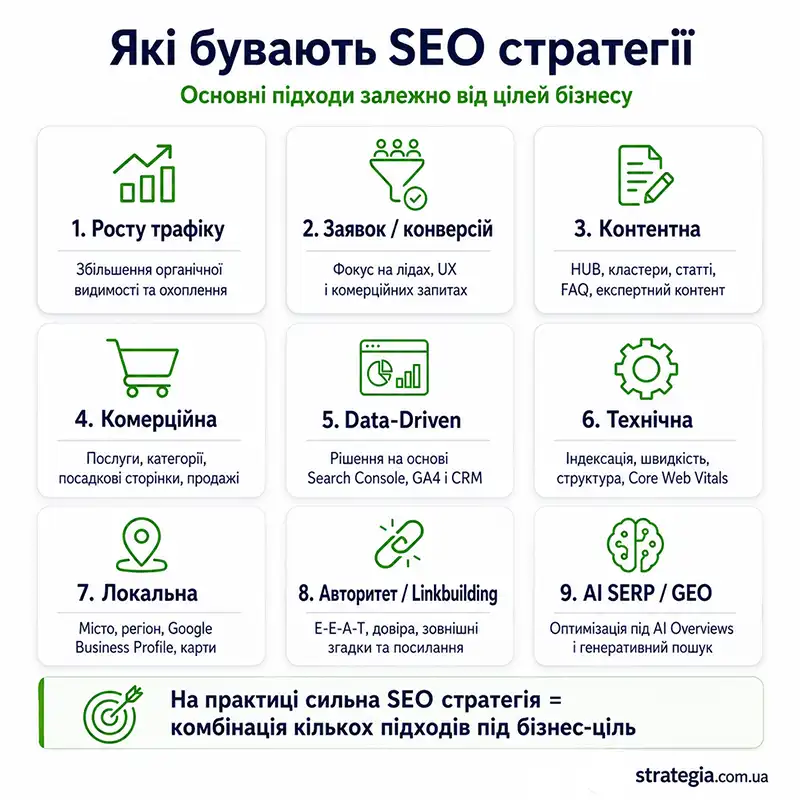 Які бувають SEO стратегії