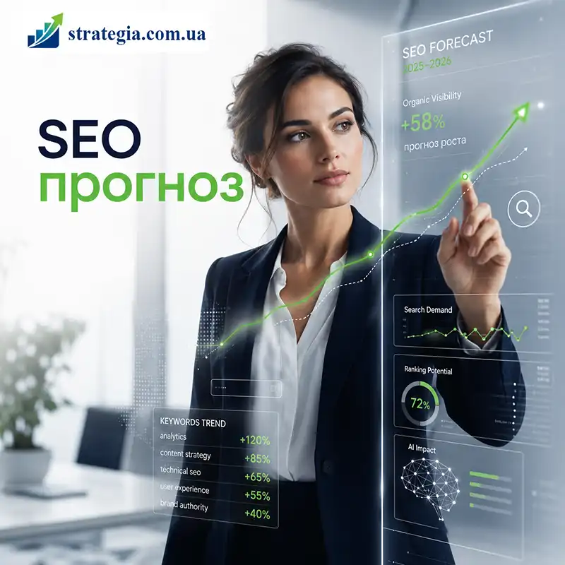 Прогноз SEO для нового домену Strategia