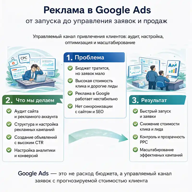 Реклама Google Ads налаштування кампаній