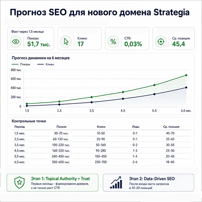 Прогнозная аналитика SEO продвижения сайта