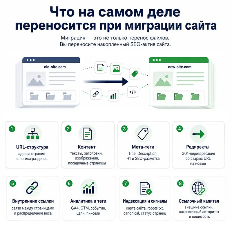 Миграция сайта без потери трафика